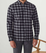 Chemise casual à carreaux gris "Archy" - IZAC