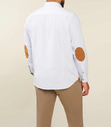 Chemise à rayures blanche et camel JULESBT - IZAC