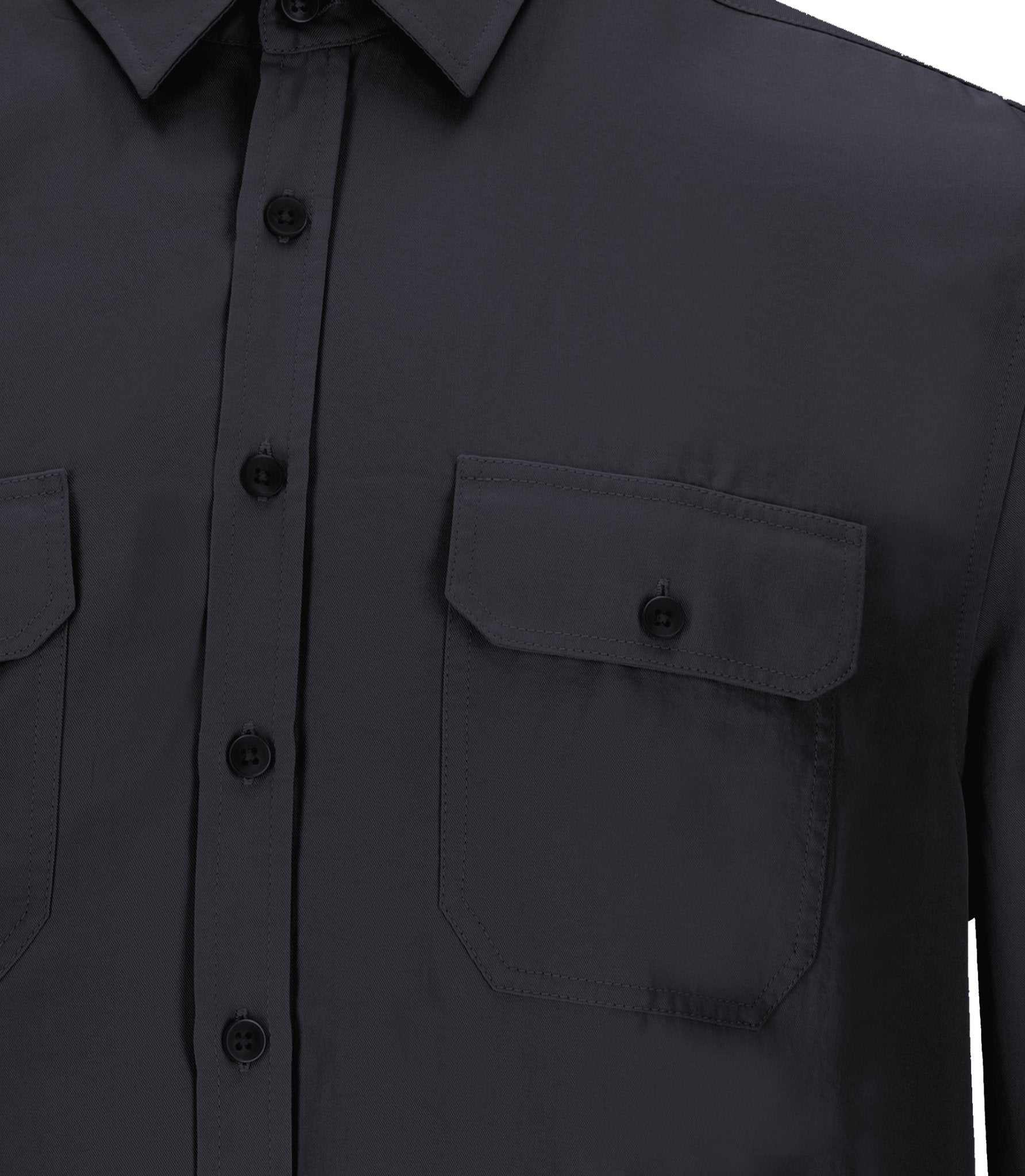Chemise unie casual marine JULIEN - IZAC
