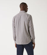 Chemise à petit carreaux marron JEAN - IZAC