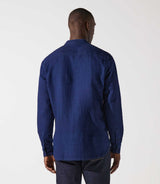 Chemise col mao bleu JEREMI - IZAC