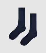 Chaussettes en coton stretch bleu QOCK - IZAC
