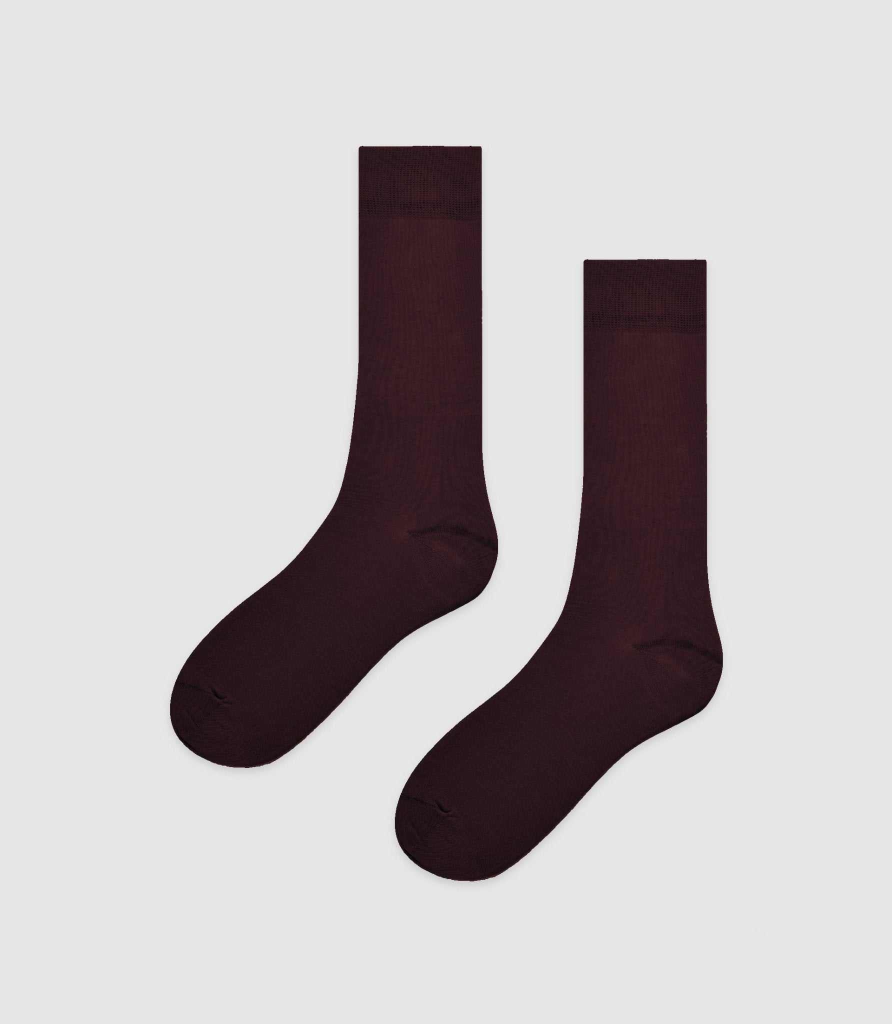 Chaussettes en coton stretch bordeaux QOCK - IZAC
