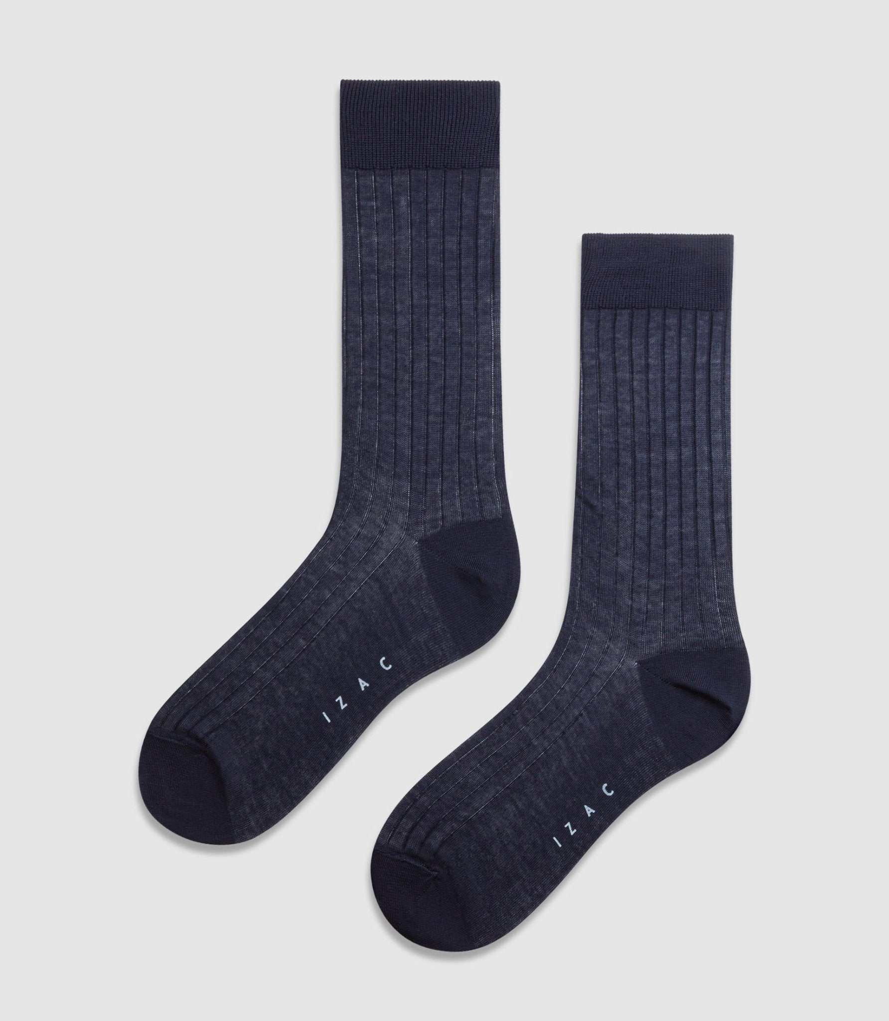 Chaussettes fil d'Ecosse marine RICOTE - IZAC