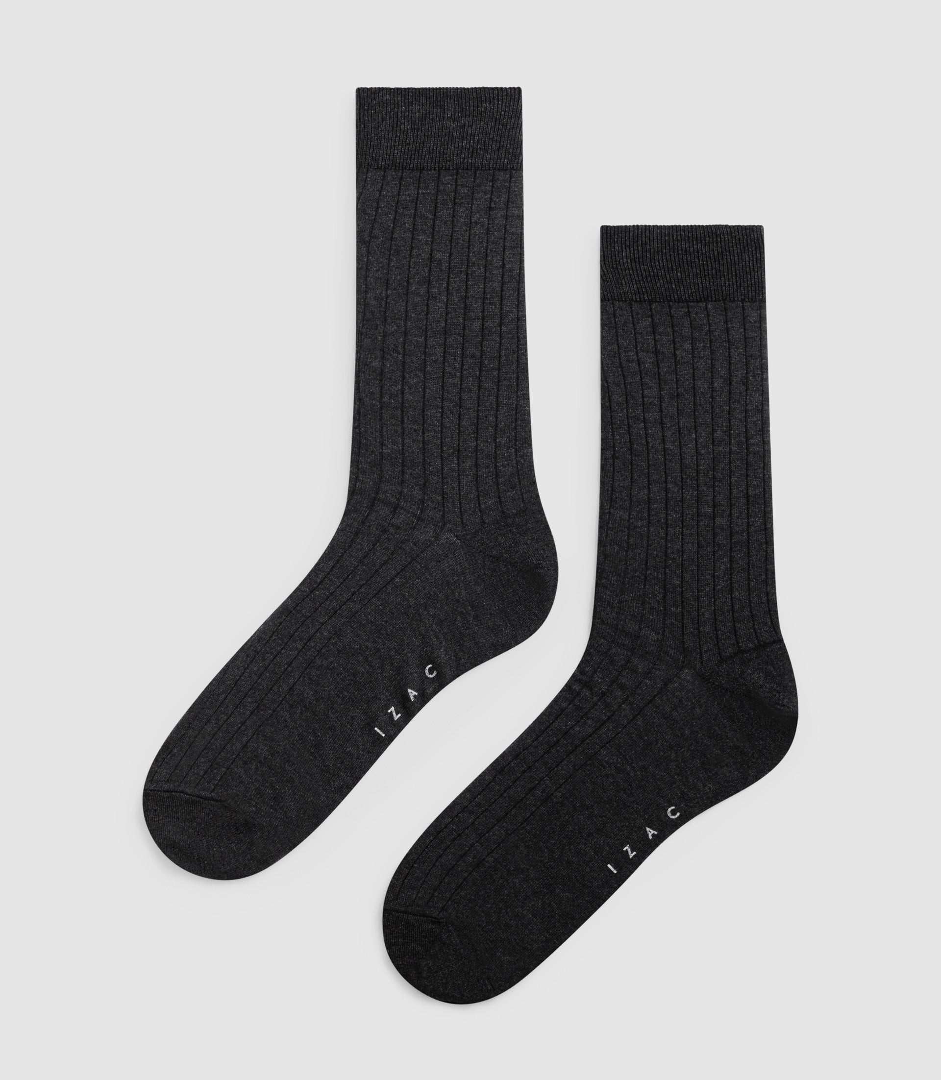Chaussettes fil d'Ecosse noire RICOTE - IZAC