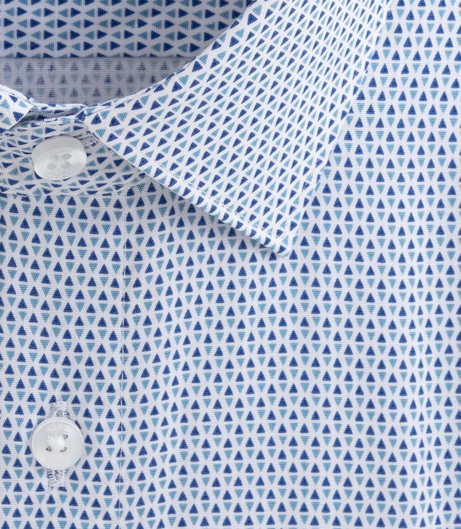 Chemise à imprimé micro motif bleu "Dang" - IZAC