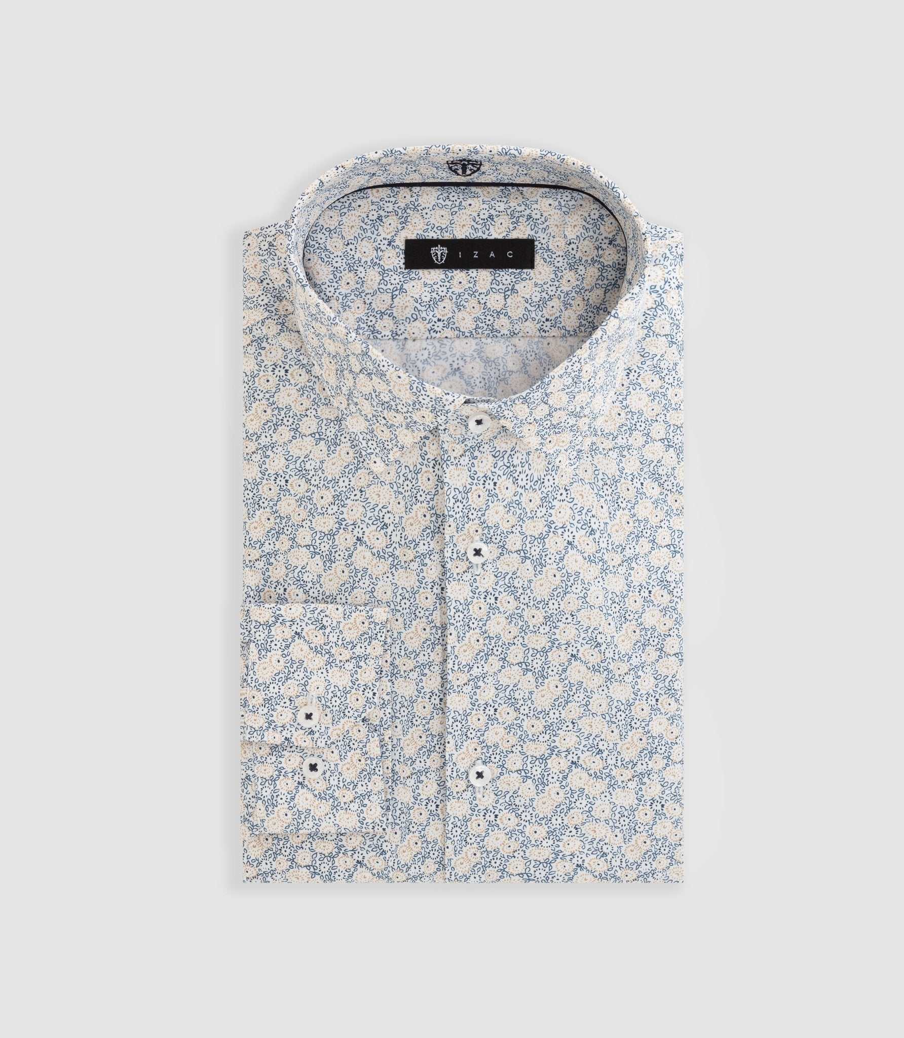 Chemise à imprimé floral beige "Delice" - IZAC