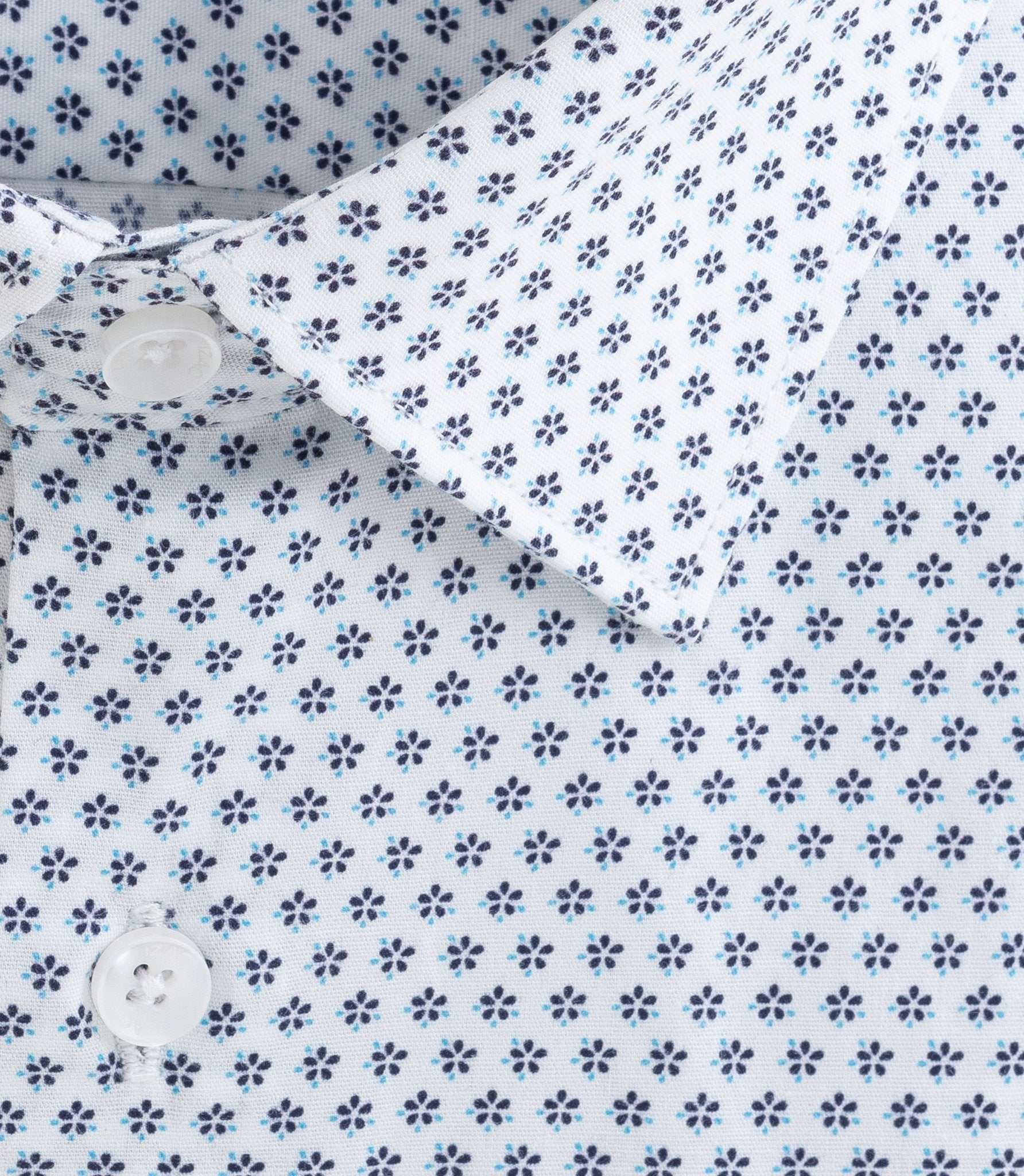 Chemise à imprimé micro motif blanche "Diego" - IZAC