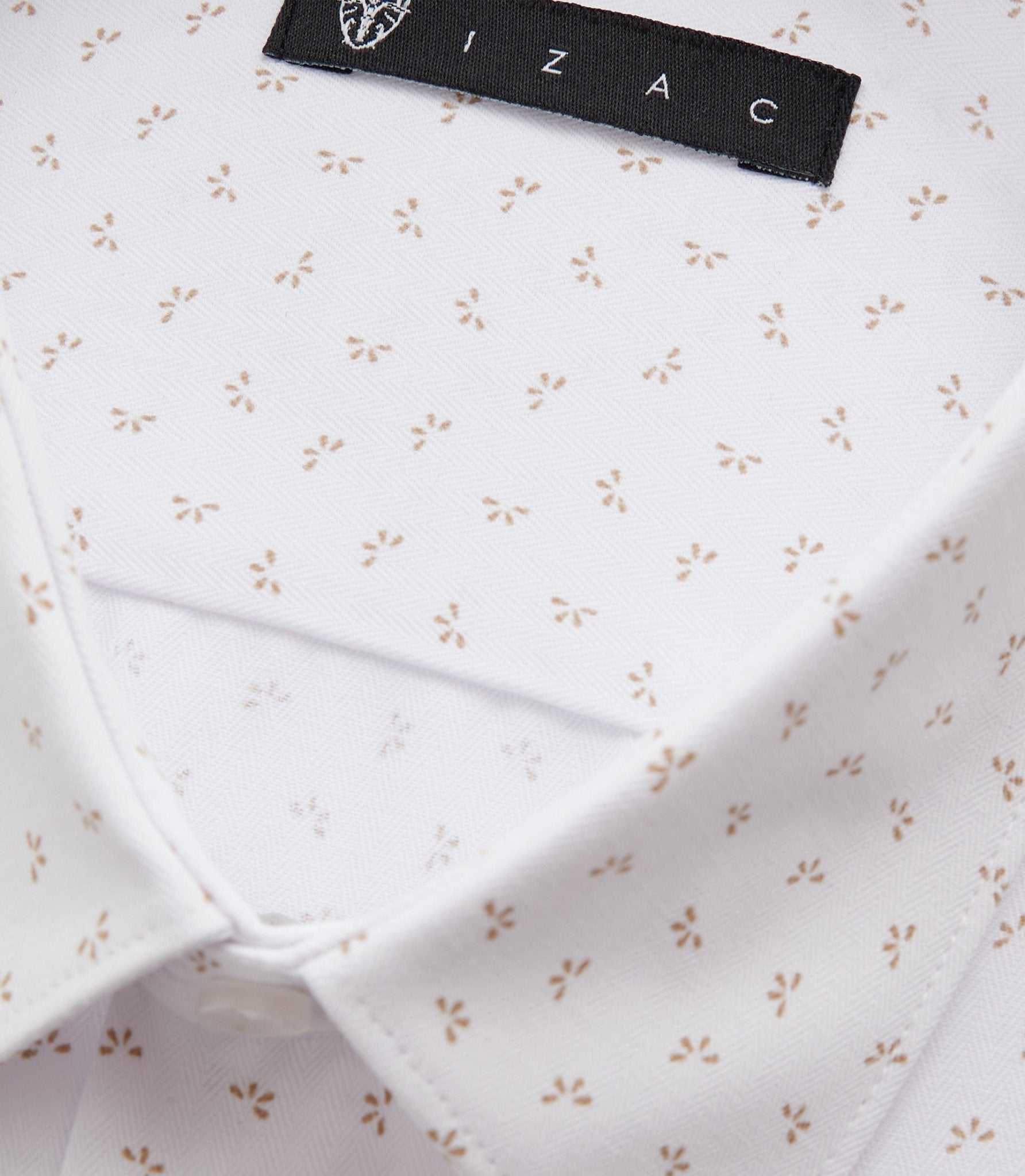 Chemise ville blanche et beige "Difast008" - IZAC