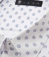 Chemise ville blanche et marine "Difast009" - IZAC