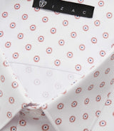 Chemise ville blanche et orange "Difast009" - IZAC