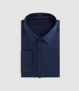 Chemise à imprimé micro motif marine "Dixon" - IZAC