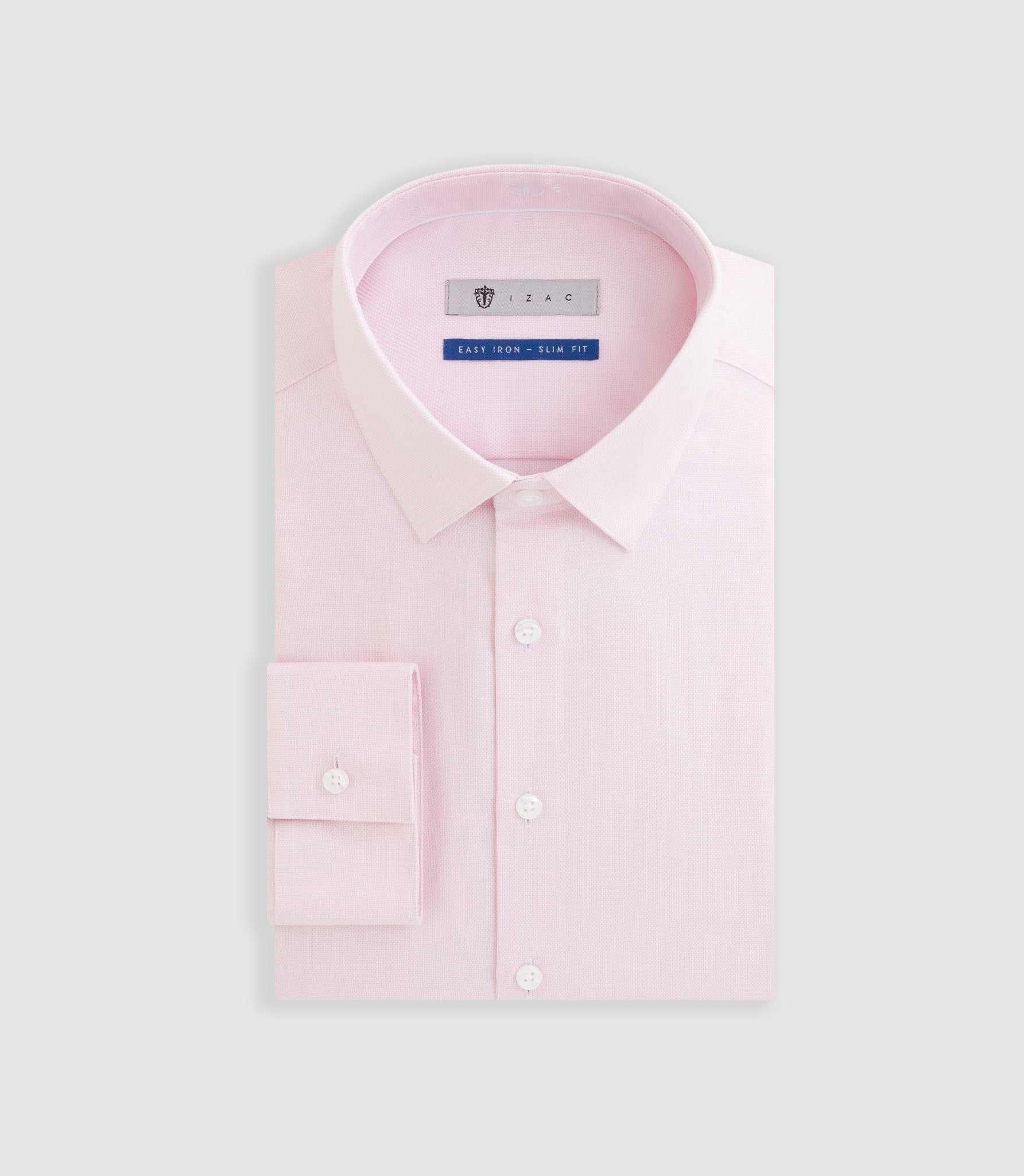 Chemise repassage facile rose "Donjon" - IZAC