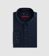 Chemise en popeline stretch marine "Malte" - IZAC
