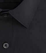 Chemise en popeline stretch noir "Malte" - IZAC