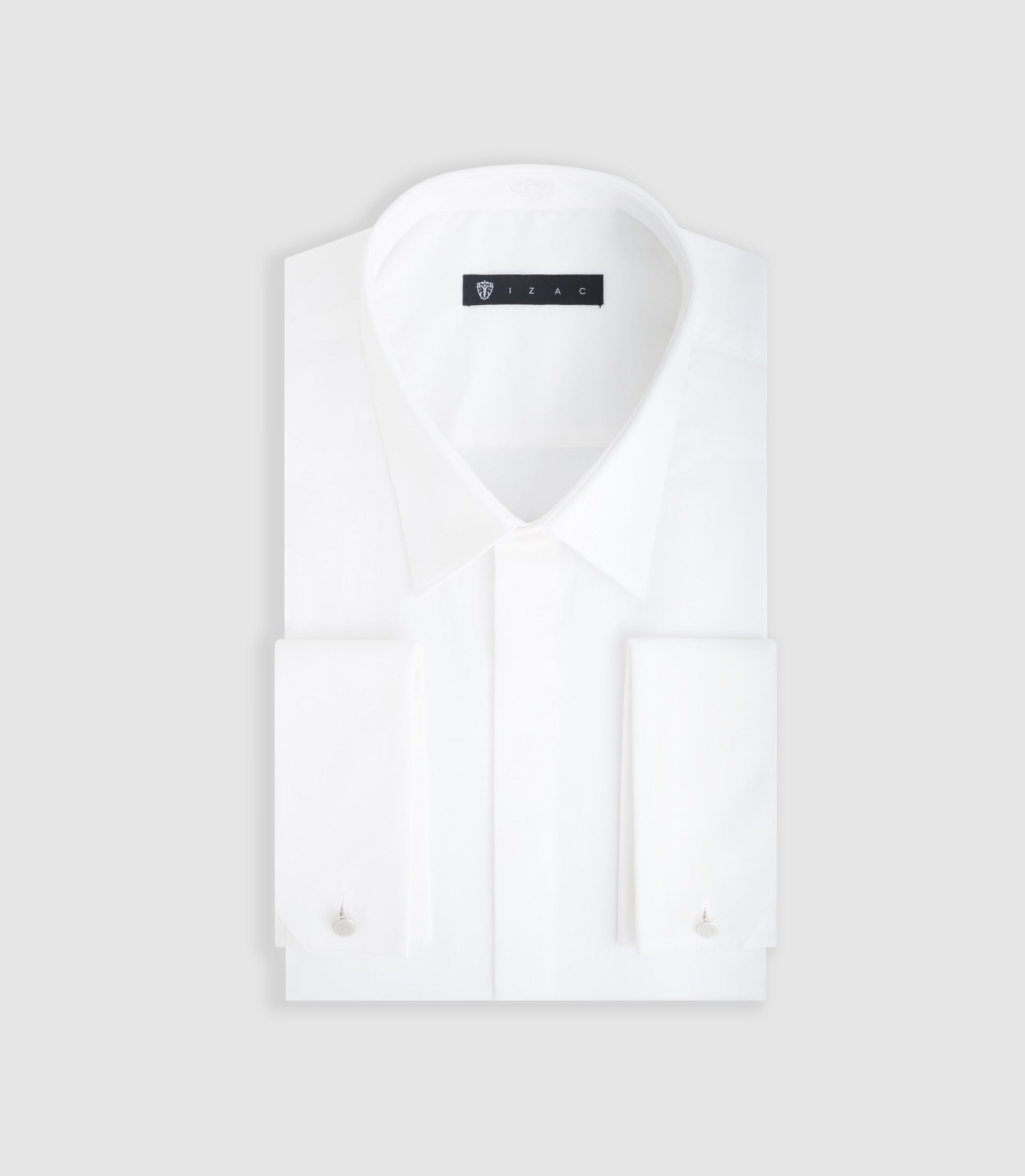 Chemise en satin de coton écru "Samixteslimrea" - IZAC