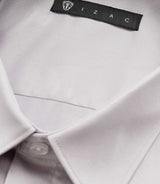 Chemise slim en satin de coton gris clair "Saslimrea" - IZAC