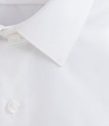 Chemise slim en satin de coton blanc "Satinslimout"