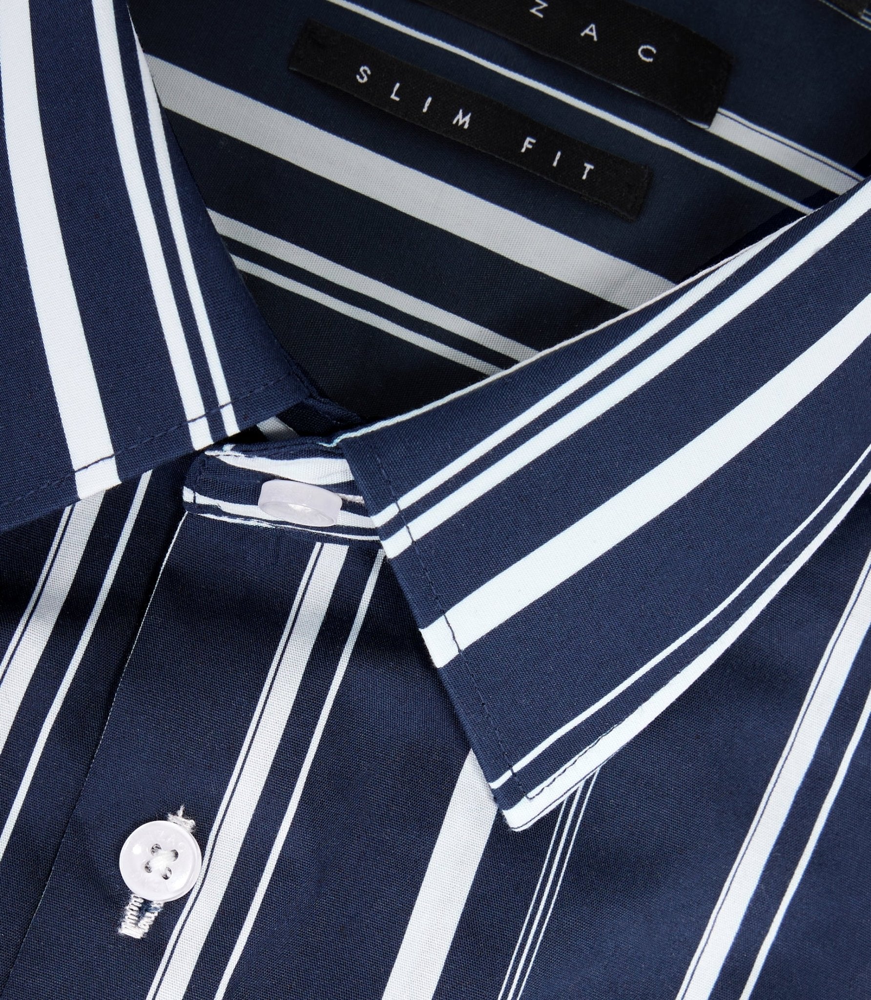 Chemise à rayures marine et blanche "Manil" - IZAC