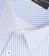 Chemise imprimée de micro motifs bleu "Mathis" - IZAC