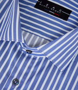 Chemise à rayures bleu ciel "Mayol" - IZAC