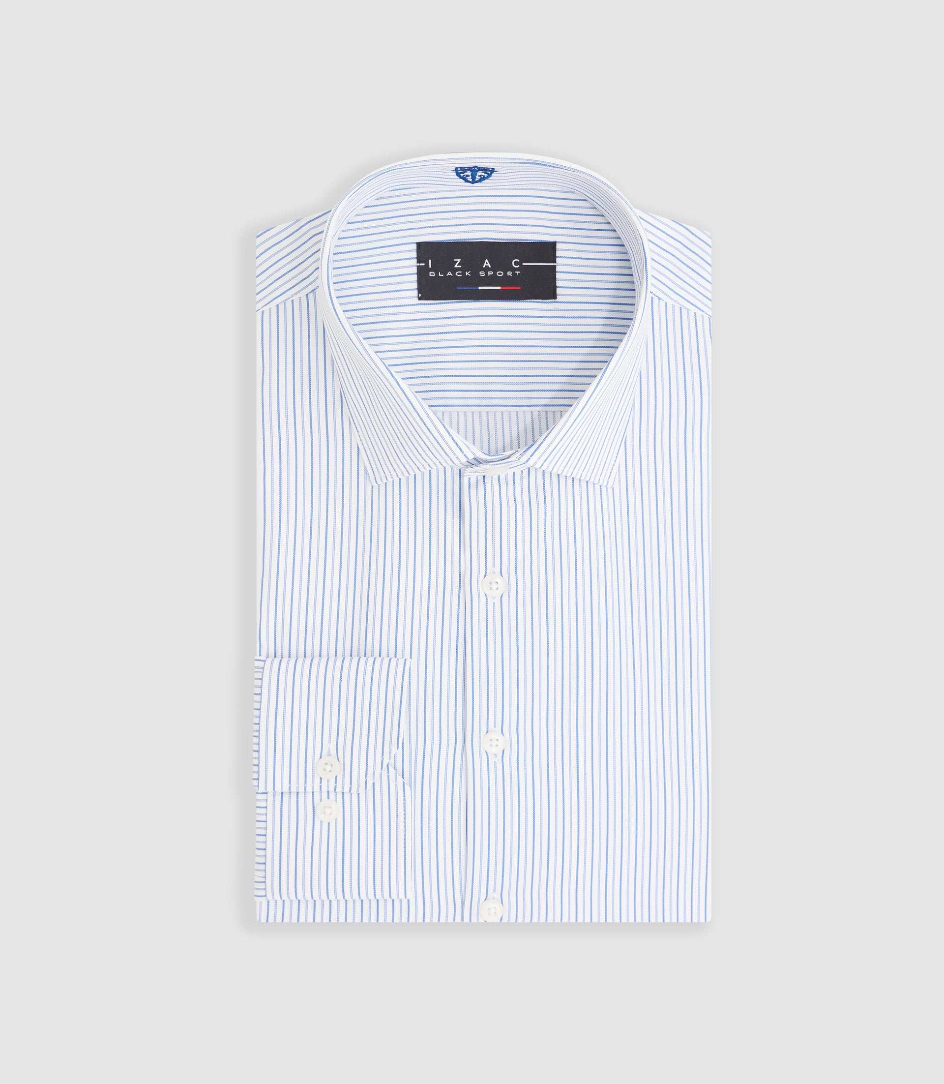 Chemise à rayures bleu ciel "Mazen" - IZAC