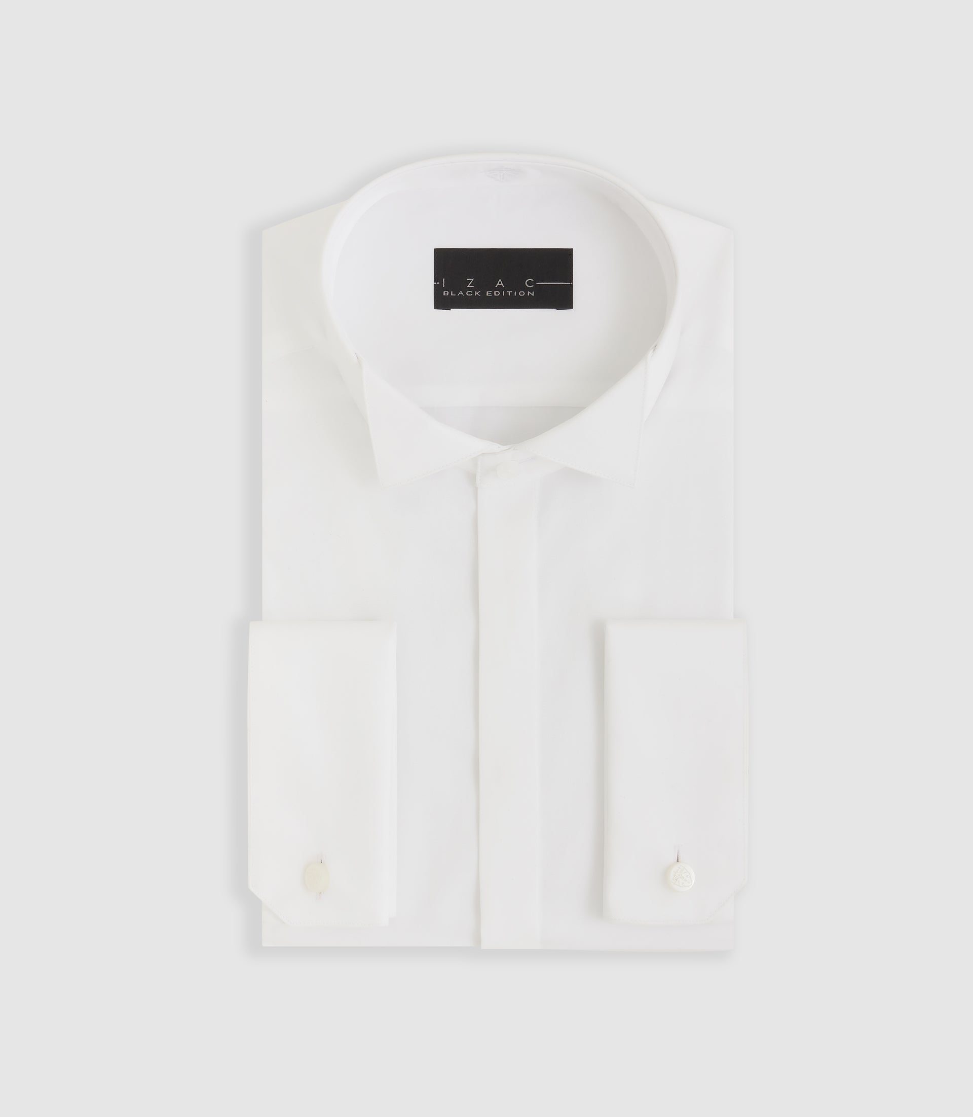 Chemise de cérémonie en satin blanc "Metaphor" - IZAC