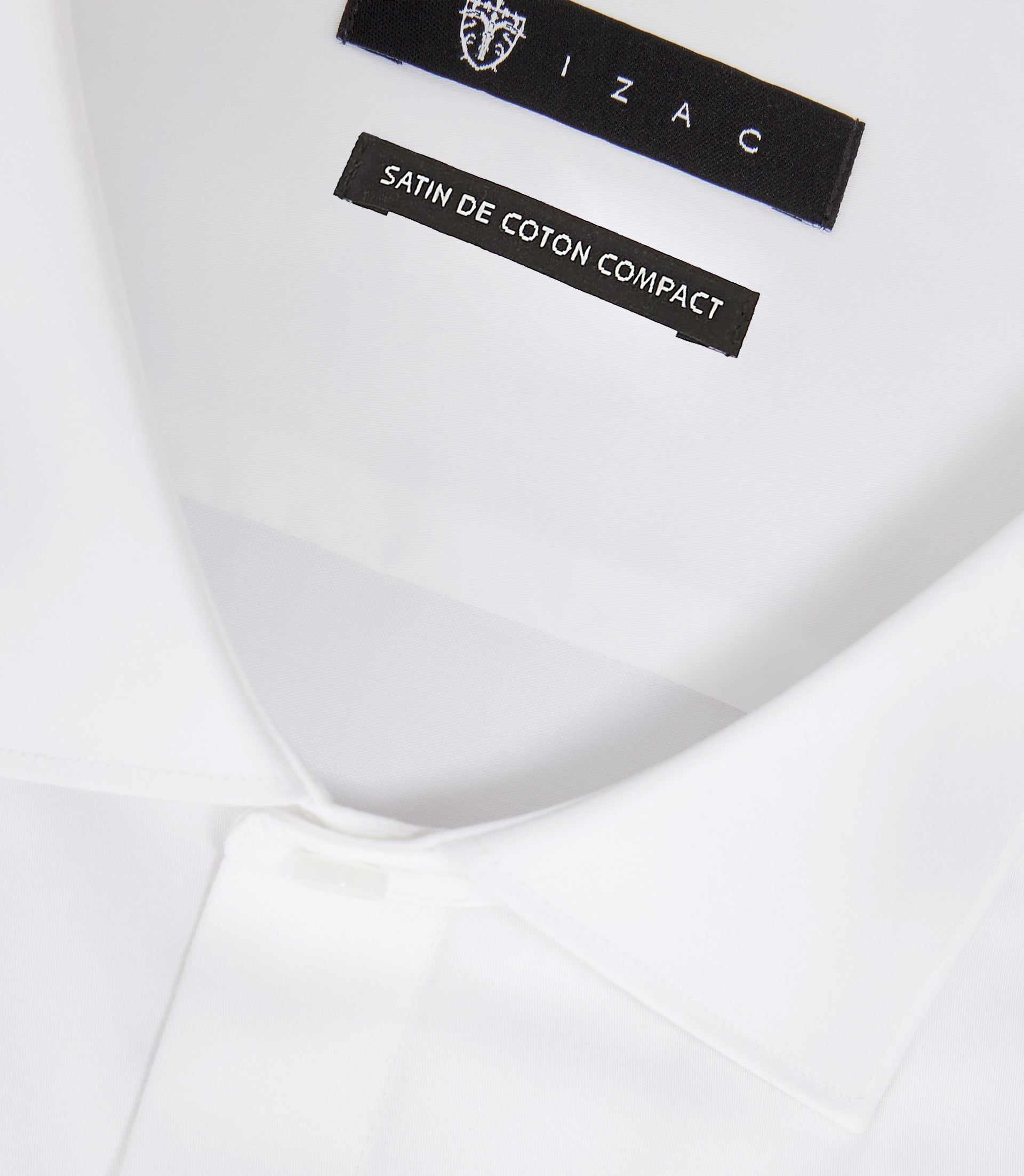 Chemise en satin de coton blanche "Satincache" - IZAC