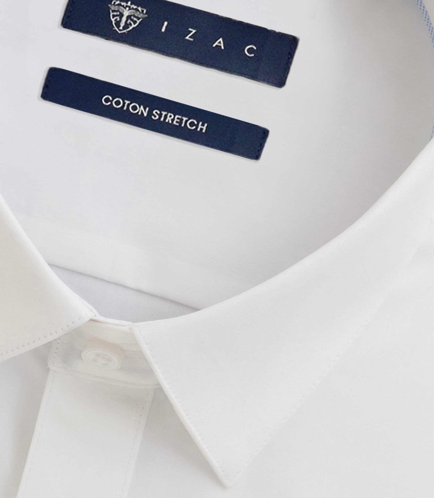 Chemise ville slim blanc MALTE - IZAC