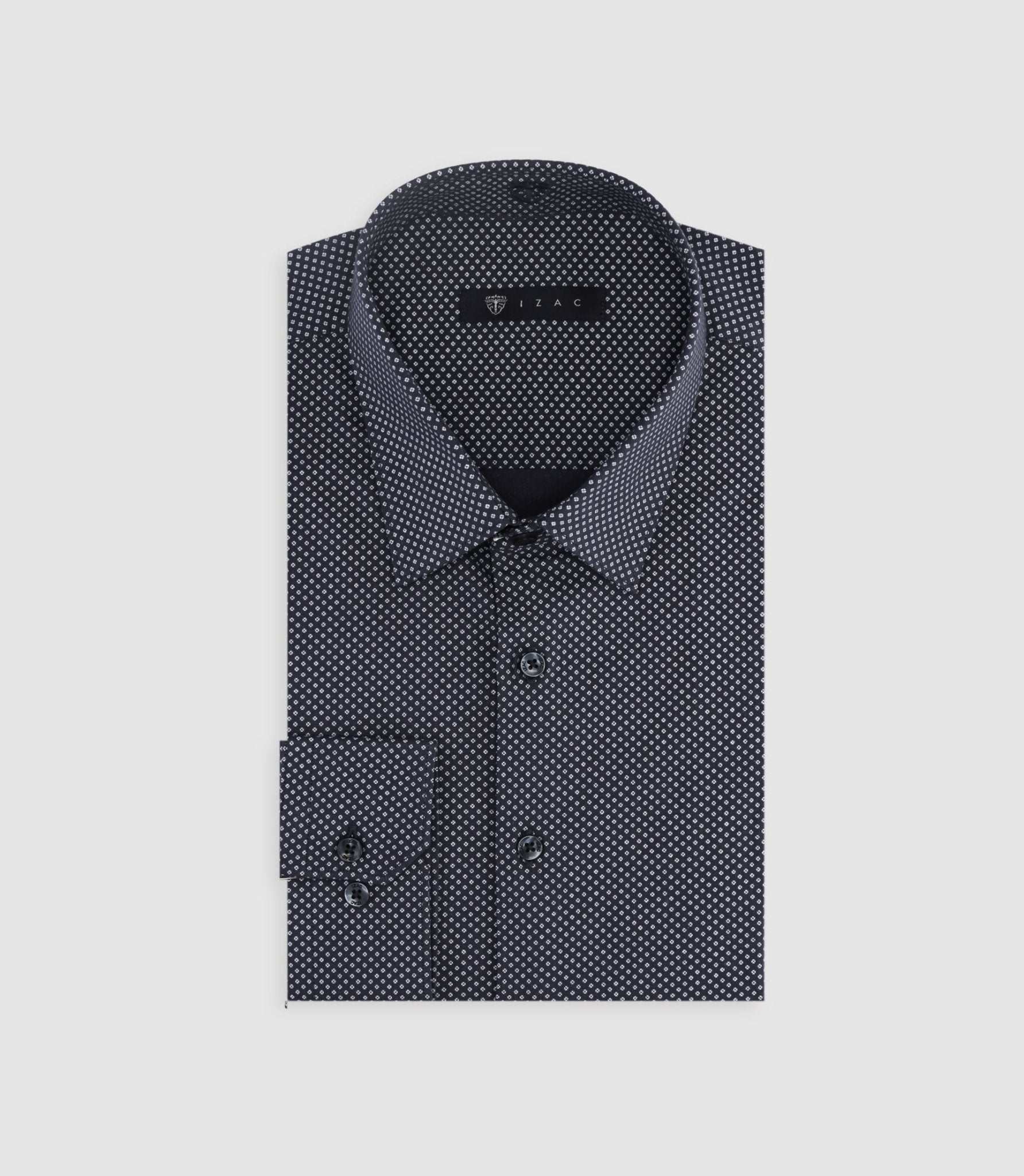 Chemise à imprimé micro motifs marine MARCEAUBT - IZAC