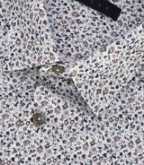 Chemise imprimée floral blanc et bleu - IZAC