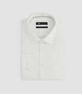 Chemise regular en satin stretch écru SASTRETCHBASIC - IZAC