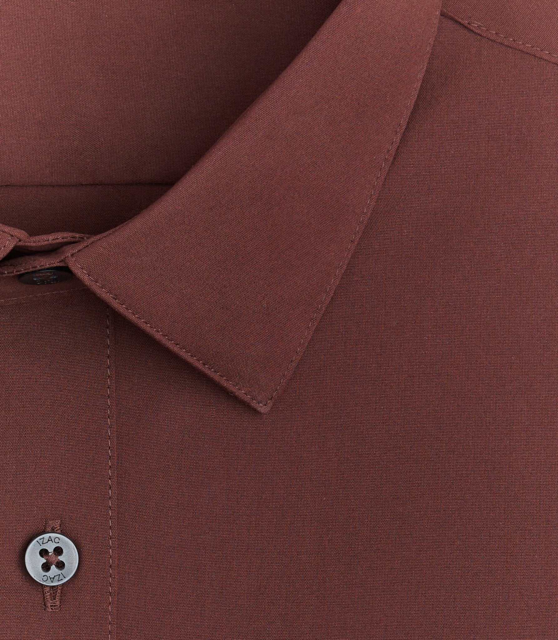 Chemise coton stretch slim lie - de - vin "Malte" - IZAC