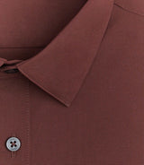 Chemise coton stretch slim lie - de - vin "Malte" - IZAC