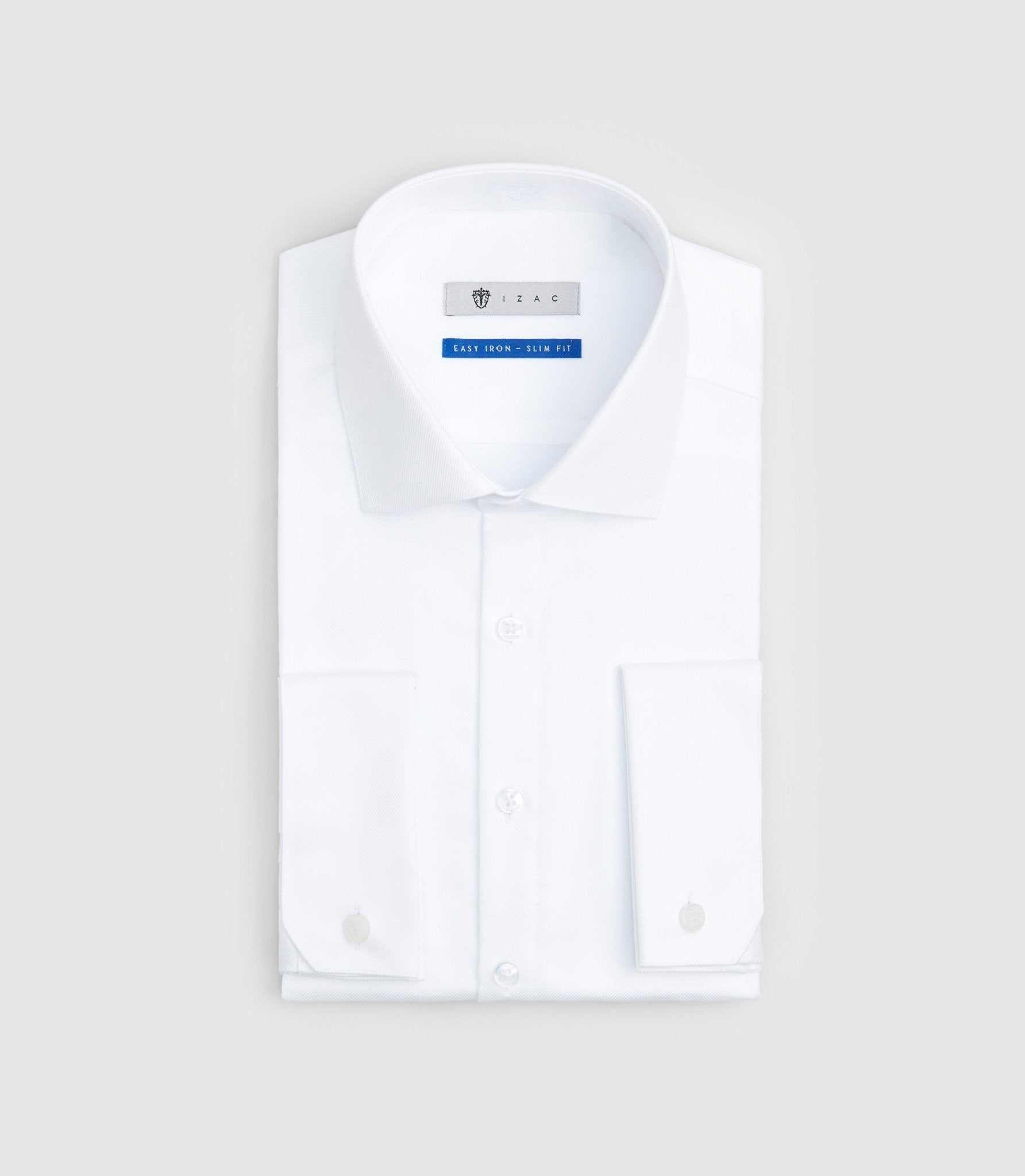 Chemise Easy Iron en coton blanc "Sake" - IZAC