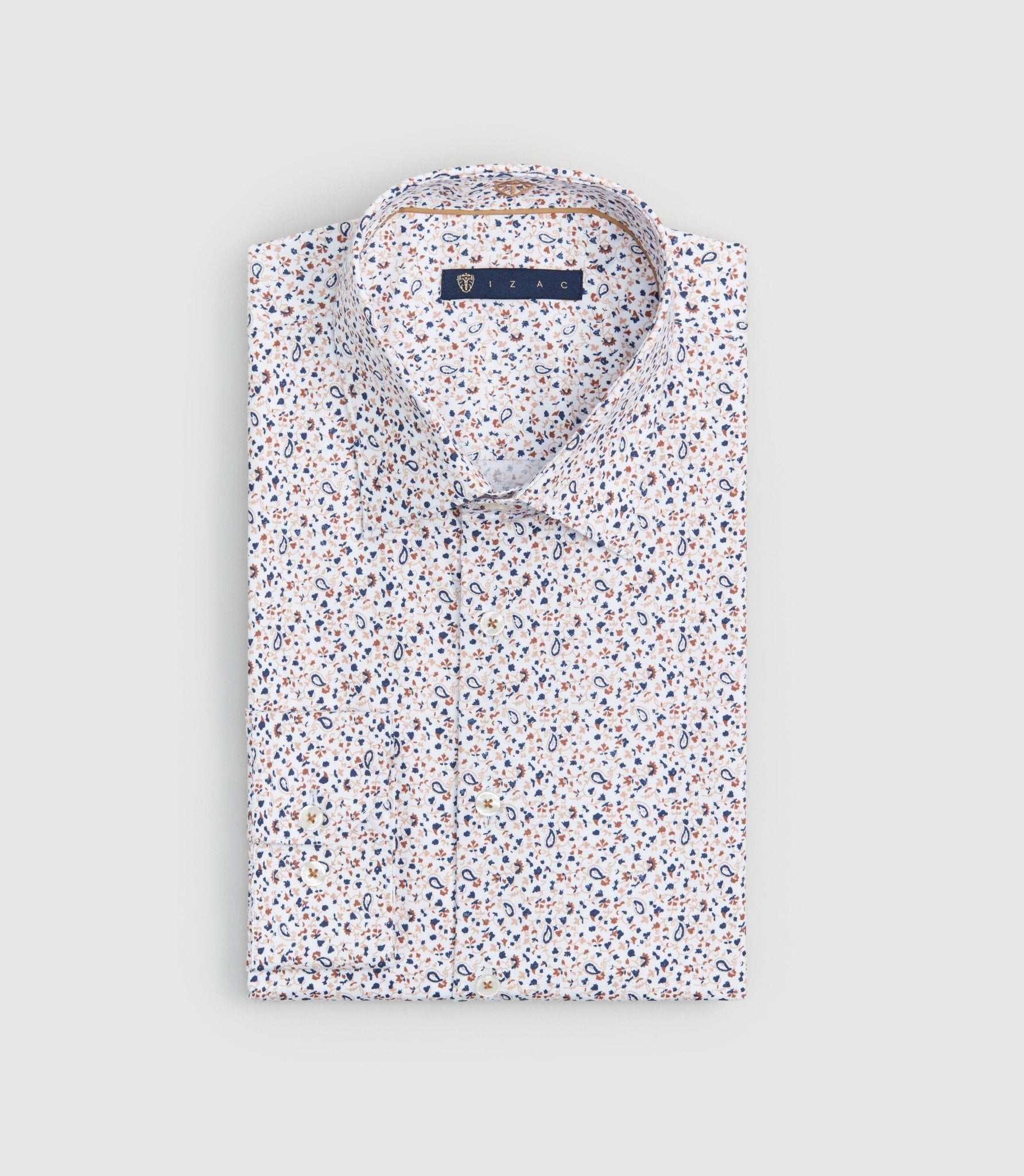 Chemise imprimée blanc "Senat" - IZAC