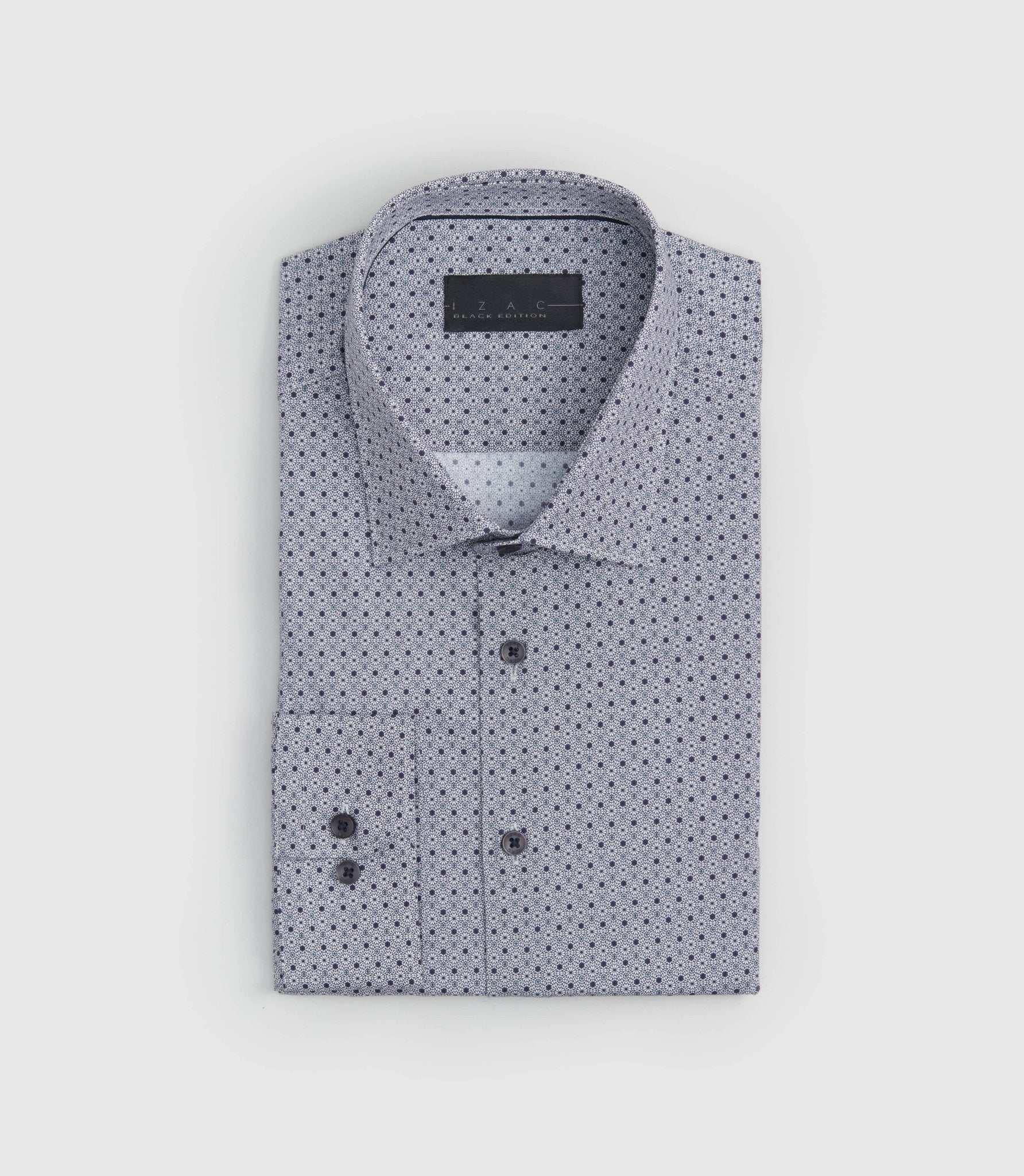 Chemise à imprimé gris "Soiree" - IZAC