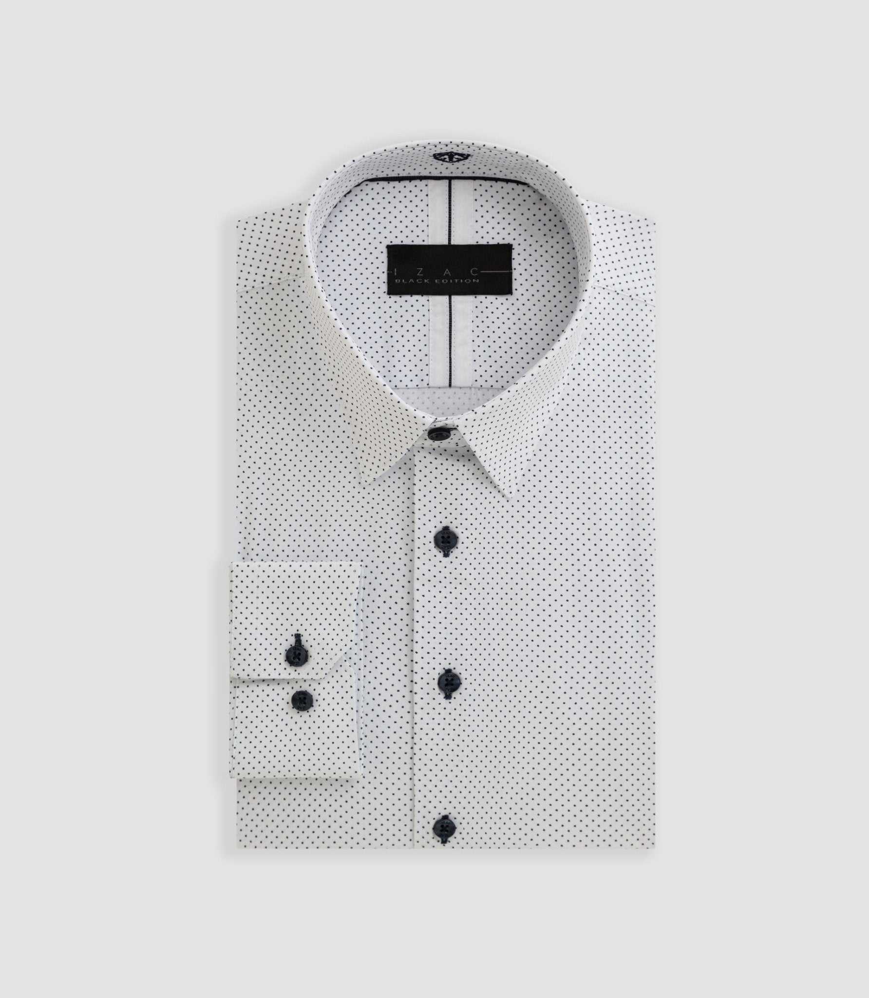 Chemise blanche imprimée à pois "Baki" - IZAC