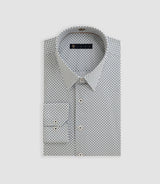 Chemise imprimée micro motifs blanc BARTHELEMYOUT - IZAC