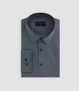 Chemise à imprimé géométrique marine "Boris" - IZAC