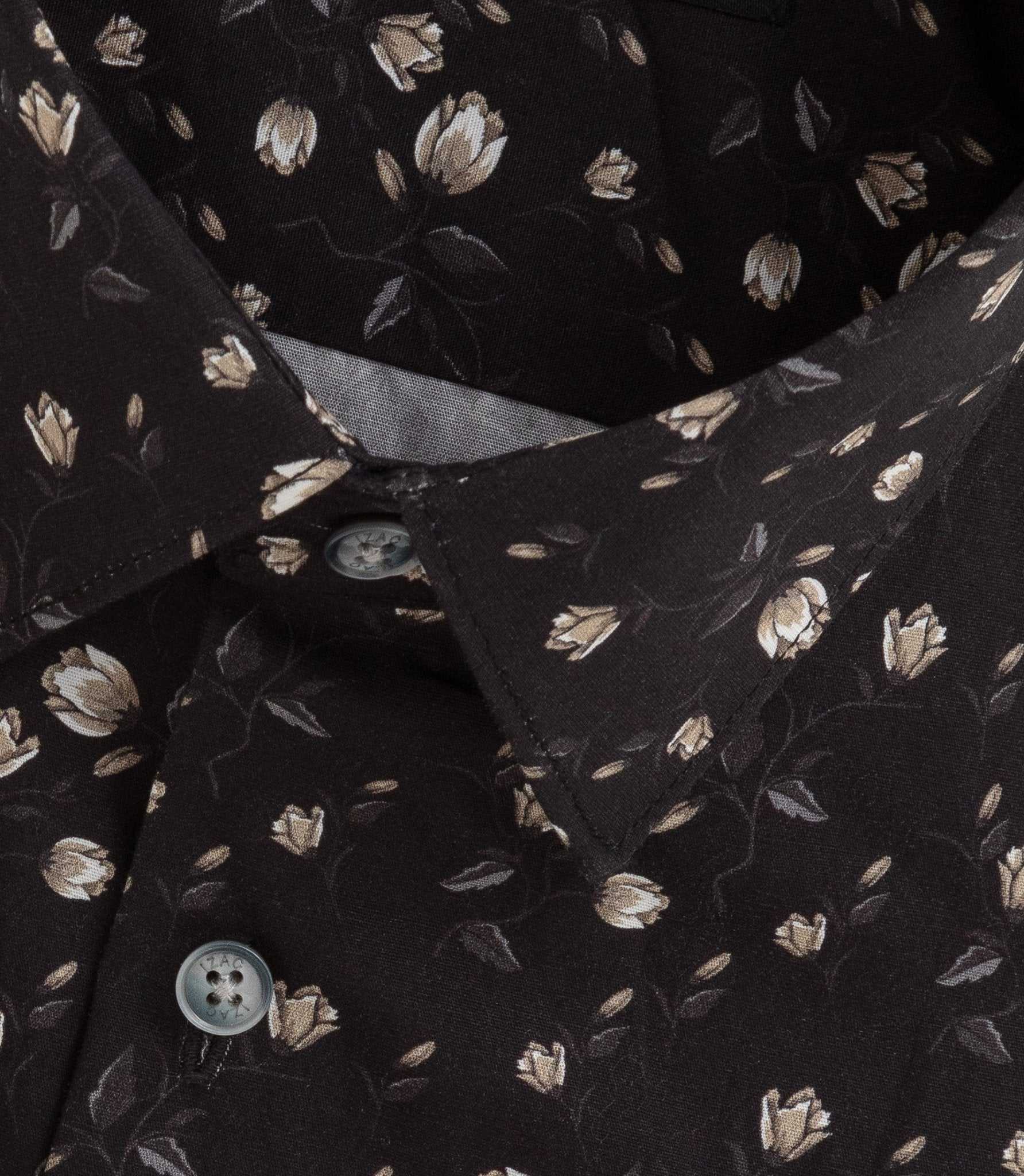 Chemise imprimée floral noire "Brayton" - IZAC