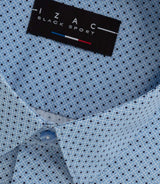 Chemise imprimé géométrique bleu "Brice" - IZAC