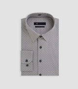 Chemise imprimée grise "Brunel" - IZAC