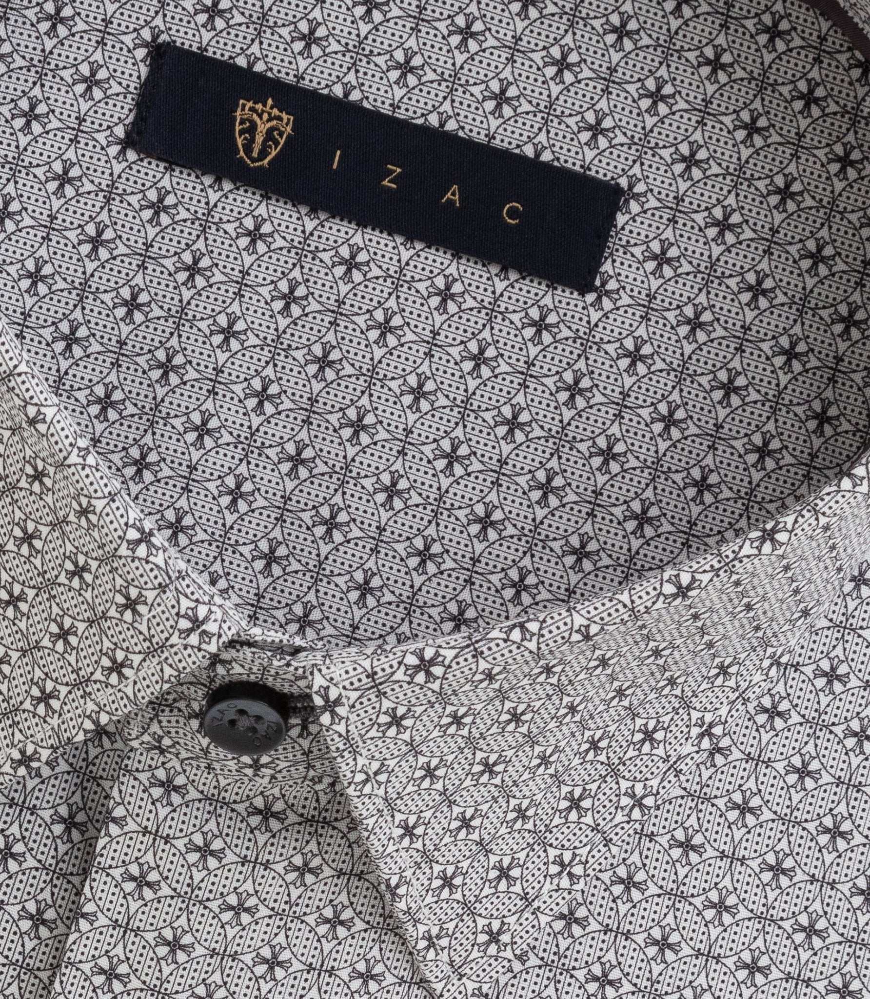 Chemise imprimée grise "Brunel" - IZAC