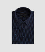 Chemise imprimé géométrique marine "Bruno" - IZAC