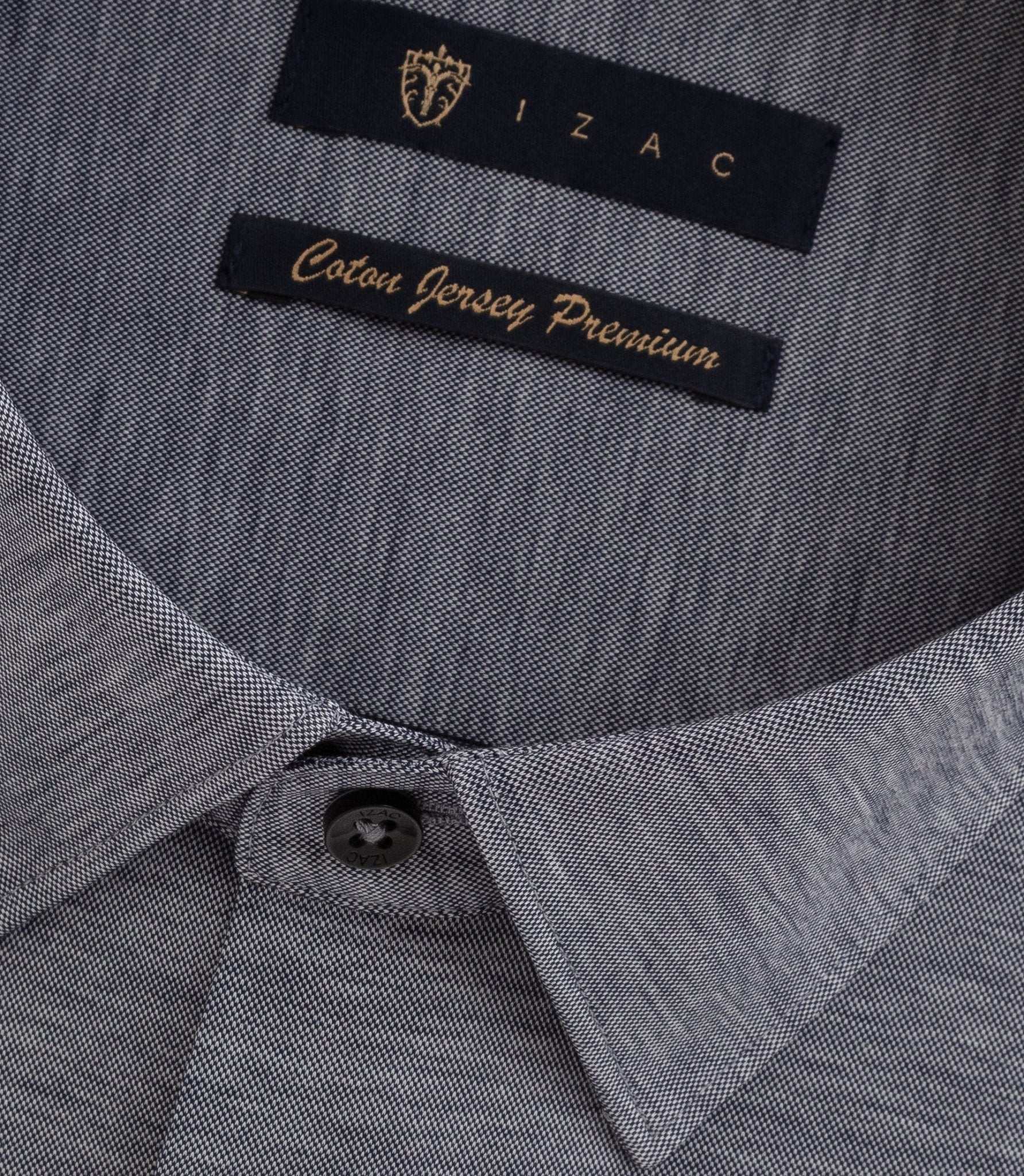 Chemise en jersey de coton anthracite chiné "Dylan" - IZAC