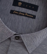 Chemise en jersey de coton anthracite chiné "Dylan" - IZAC