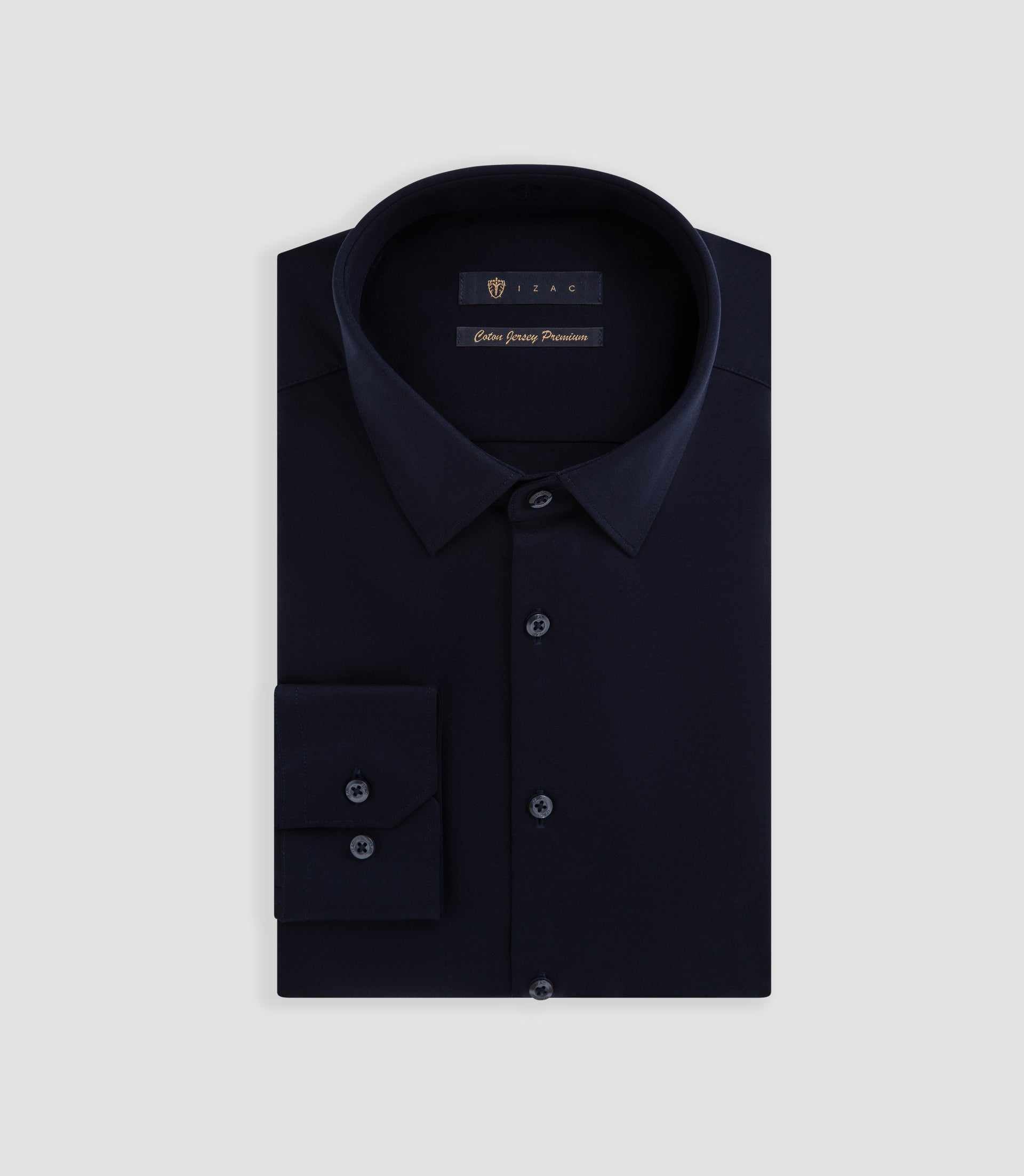 Chemise en jersey de coton marine "Dylan' - IZAC