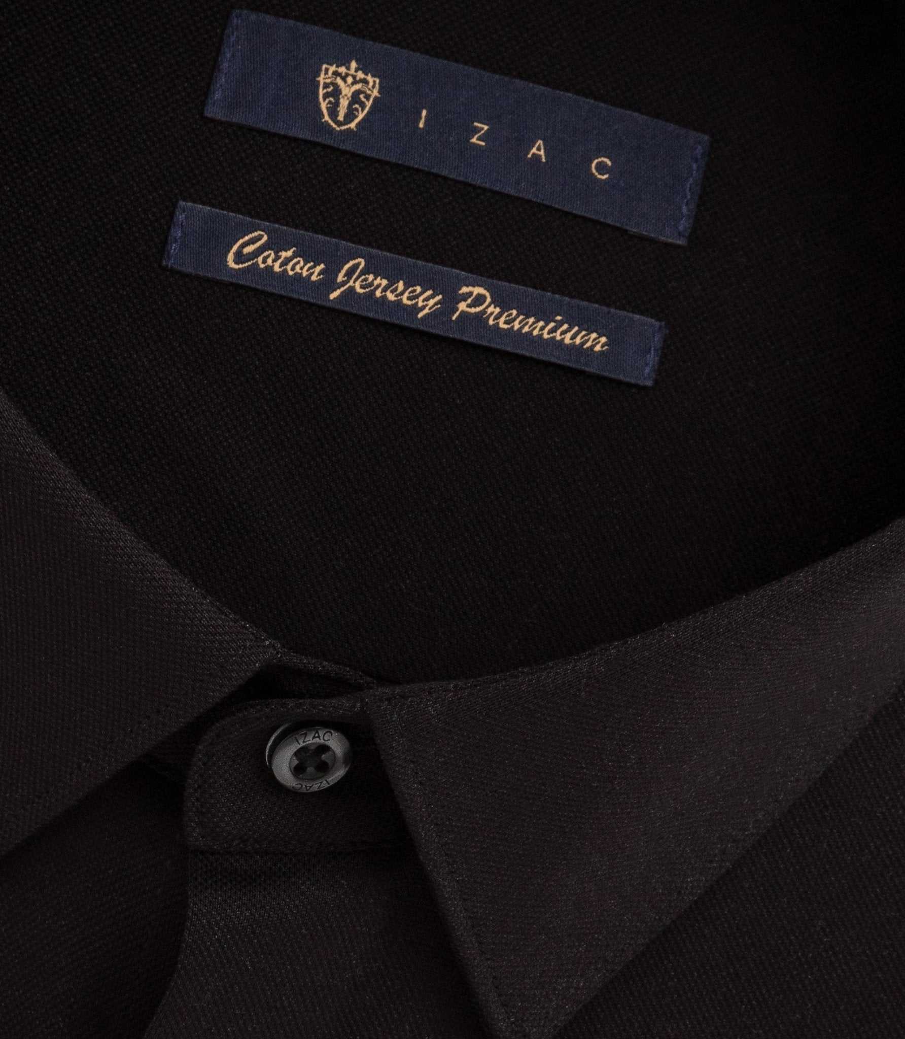 Chemise en jersey de coton noir "Dylan" - IZAC