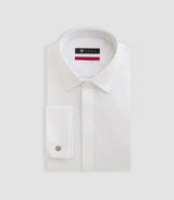 Chemise en satin stretch blanche "Sastrechmibis" - IZAC